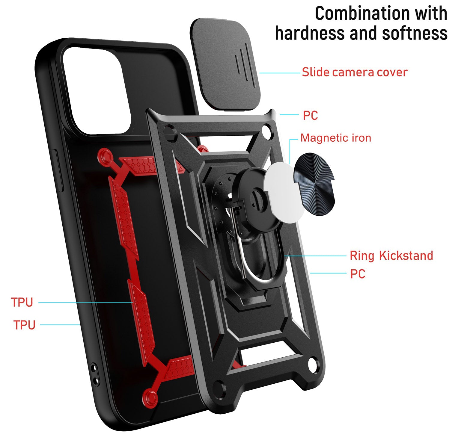 iPhone 14 Pro Sliding window with kickstand Phone Case