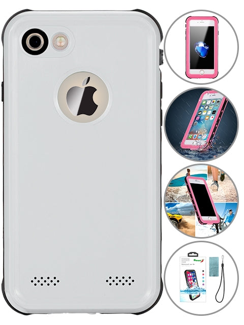 Apple iPhone 8/7 360 Full Protective Waterproof Case with Built-in Screen Fingerprint Protector