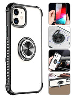 Transparent Ring Magnetic GPS car mount Phone Holder Case for iPhone 11 (6.1") Case