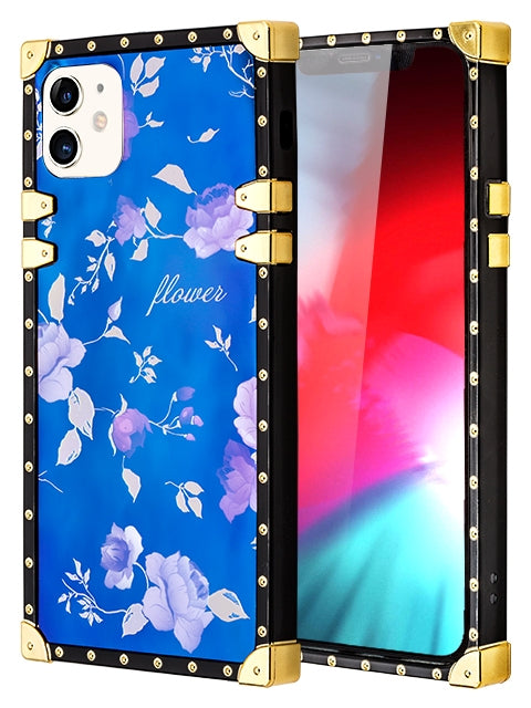 iPhone 12 Mini (5.4") TPU Blue Light Effect Luxury Big Rose Fashion Case