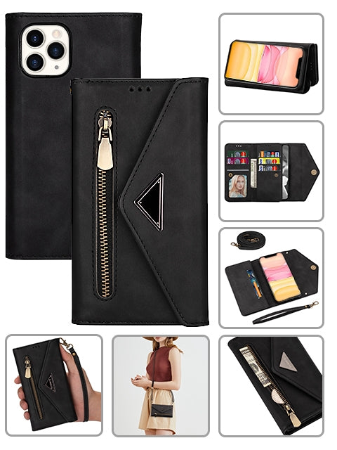 iPhone 11 Pro Max 2 IN 1 Leather Wallet Case  with 7 Credit Card Slots