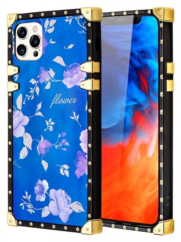 iPhone 12 Pro/12 (6.1") TPU Blue Light Effect Luxury Big Rose Fashion Case