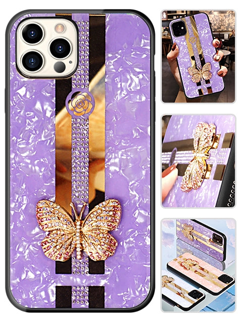 iPhone 11 Pro Max (6.5") Butterfly Bling Bling TPU Luxury Phone Case