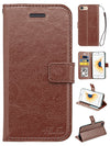 Real Plain Leather Wallet Case for Iphone 6(4.7in)