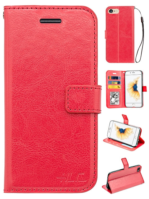 Real Plain Leather Wallet Case for Iphone 6(4.7in)