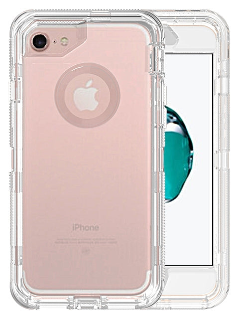 Transparent Full Protection Heavy Duty Case without Clip for Apple iPhone 8/7/6 - Clear