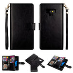 Samsung Note 9 2 in 1 Leather Wallet Case With 9 Credit Card Slots and Removable Back Cover