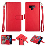 Samsung Note 9 2 in 1 Leather Wallet Case With 9 Credit Card Slots and Removable Back Cover