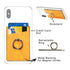 Leather Credit Card /ID Card Phone Ring Holder - Yellow