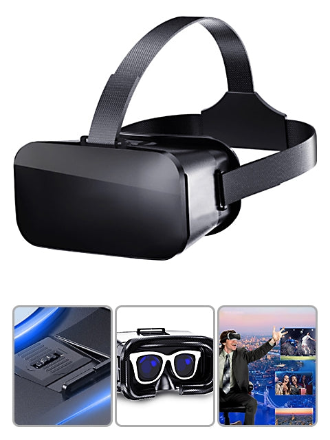 VRG Headset Vr-Glasses Box Helmet Goggles Google Virtual-Reality 3D Cardboard for SmartPhone - Black