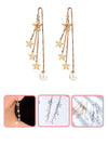 A Dozen of Luxury Faux Pearl & Star Style Dangle Earrings (W74)