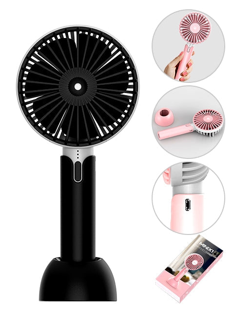 New Portable USB Rechargeable Cooling Personal Fan- Black