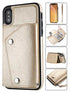 iPhone Xs Max (6.5") 2 in 1 Leather Wallet Case With 9 Credit Card Slots and Removable Back Cover 