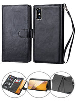 iPhone X/Xs 2 in 1 Leather Wallet Case With 9 Credit Card Slots and Removable Back Cover 